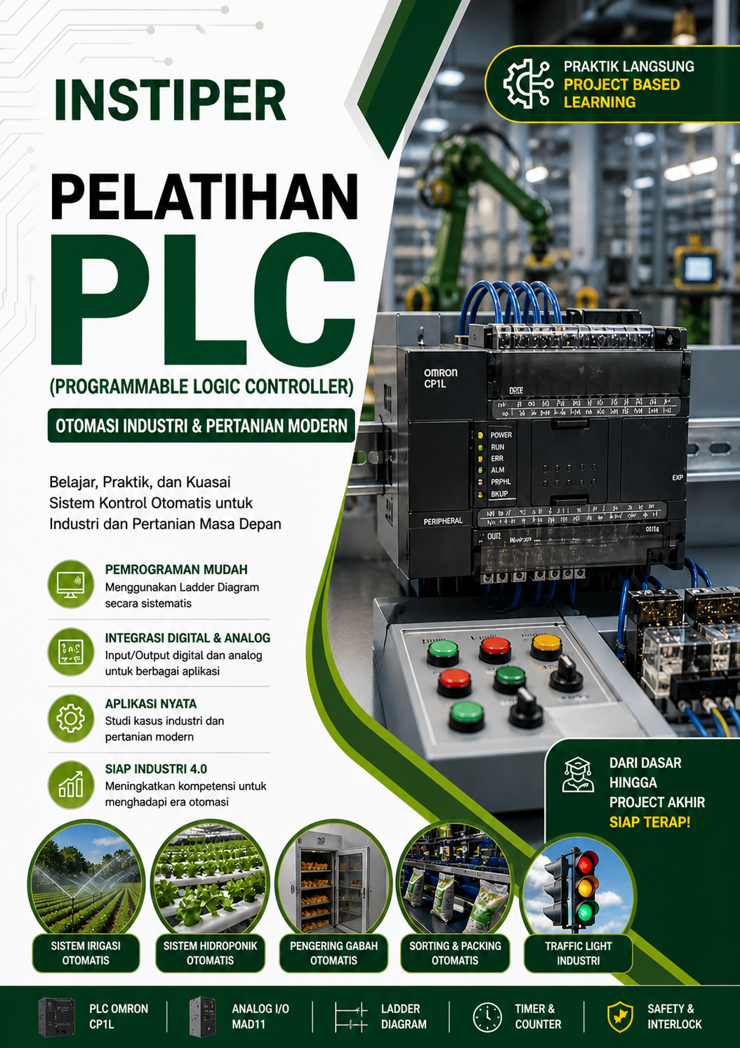 PELATIHAN PLC (PROGRAMMABLE LOGIC CONTROLLER) Berbasis Otomasi Industri & Pertanian Modern